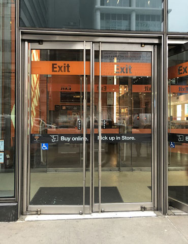 Commercial door installation in New York